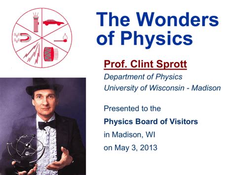 Light – The Wonders of Physics – UW–Madison.